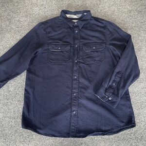 One Day Away Flannel Shirt Mens XL‎ Blue Button Up Casual Everyday Soft Comfort